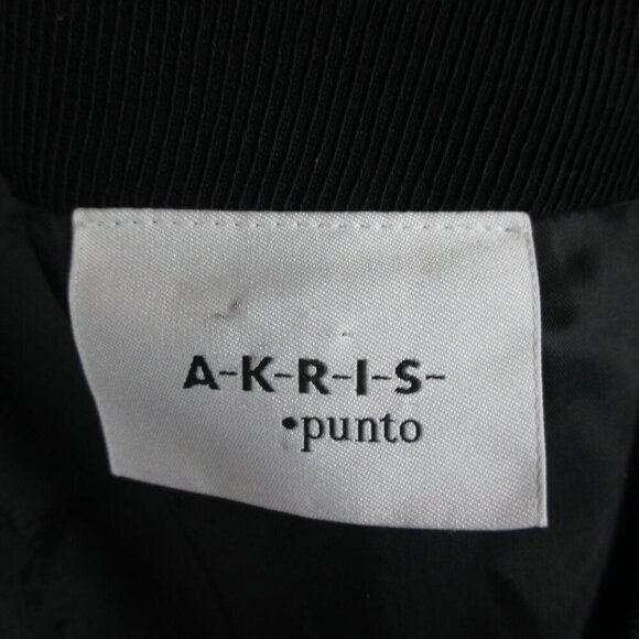 Akris Punto Luxury Wool Pencil Skirt Black Seamed Stitch Detail Size 6 $495 - Picture 7 of 9